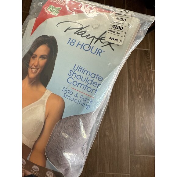 Playtex 18 Hour Ultimate Shoulder Comfort  Bra Smoked Liliac 42 DD Style 4693 - Picture 4 of 5